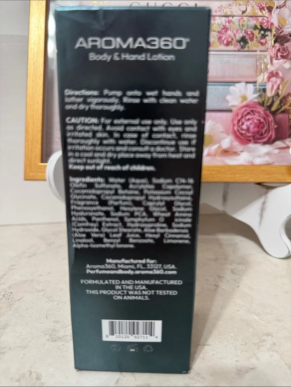 AROMA360 Green Body & Hand Lotion - Black Bottle